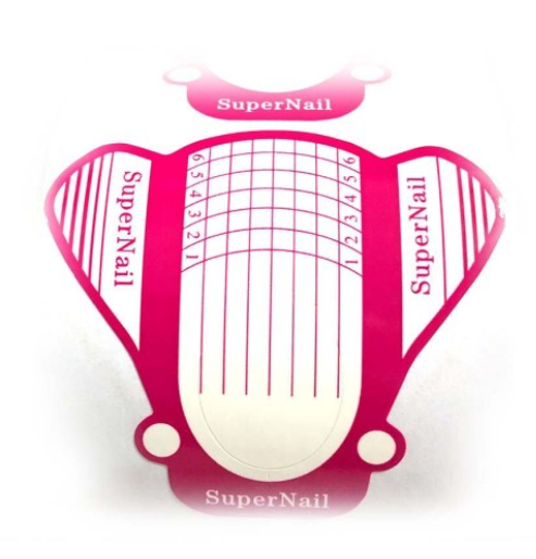 Nagelsjablonen breed gel acryl roze wit 500 stuks