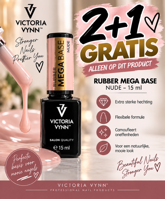 2+1 GRATIS Victoria Vynn Rubber Mega Base Colors – Nude 15 ml