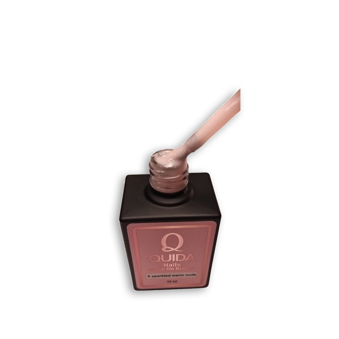 Quida Brush On Builder BIAB 6 Sparkled Warm Nude