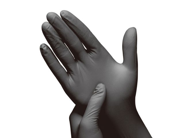 Hynex nitril handschoen zwart 100st maat M