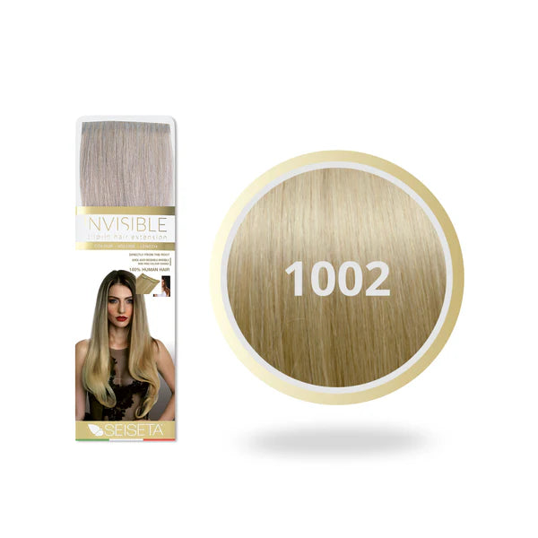SEISETA INVISIBLE CLIP-ON 1002/PLATINA ASBLOND