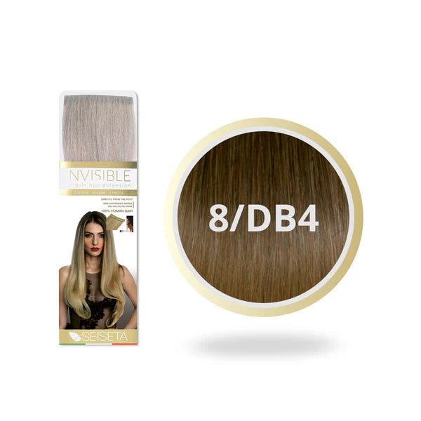 SEISETA OMBRE INVISIBLE CLIP-ON 8/DB4 BRUIN/GOUD