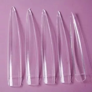 Extra Long Stiletto tips clear 10 stuks