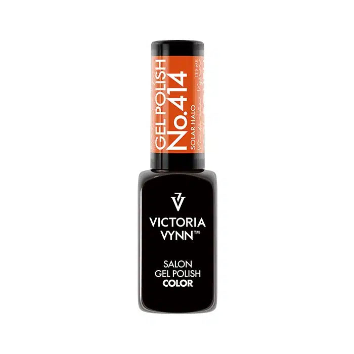 Victoria Vynn™ Gel Polish 414 Solar Halo is een zonnige gele gellak met gouden gloed. HEMA-vrij en soak off.
