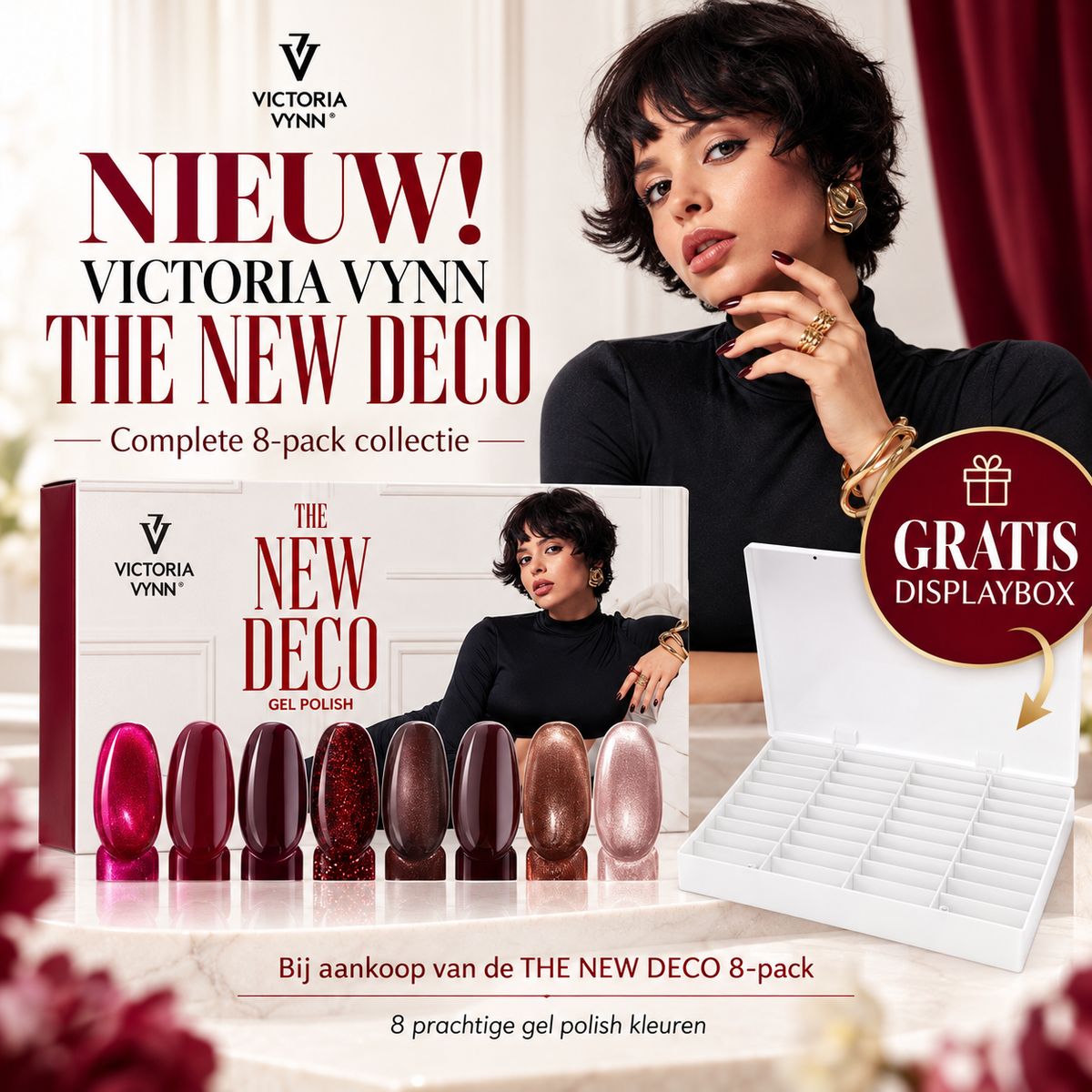 Victoria Vynn THE NEW DECO 8-Pack – Gellak Collectie + GRATIS Displaybox t.w.v. € 29,00