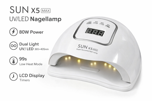 SUN X5 MAX UV/LED Nagellamp 80W – Professionele Gel Polish Lamp met Display