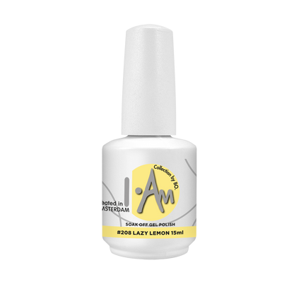 I.Am By BO 208 Lazy Lemon gellak – frisse zachte citroengele tint, HEMA-vrij, vegan en langdurige glans