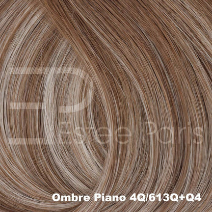 Estee Paris Hair Butterfly Weft 50 cm kleur Ombre Piano 4Q/613Q+4Q - Lichtblond + Lichtbruin met lichtbruine roots