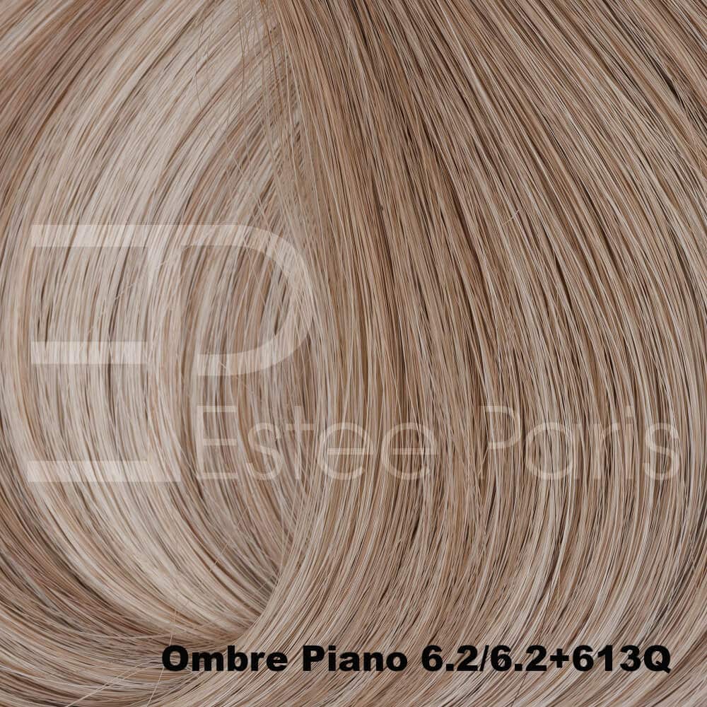 Estee Paris Hair Butterfly Weft 50 cm kleur Ombre 6.2/6.2+613Q - Midden coolblond + lichtblond met midden cool blonde roots