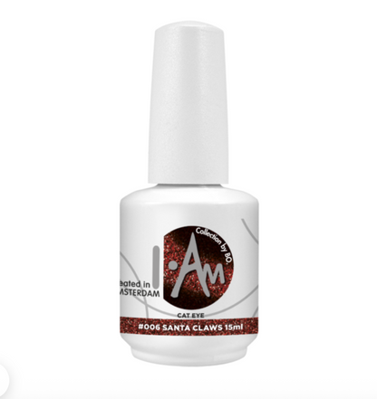 I.Am by BO. Cat Eye #006 Santa Claws – rood magnetische cat eye gel polish