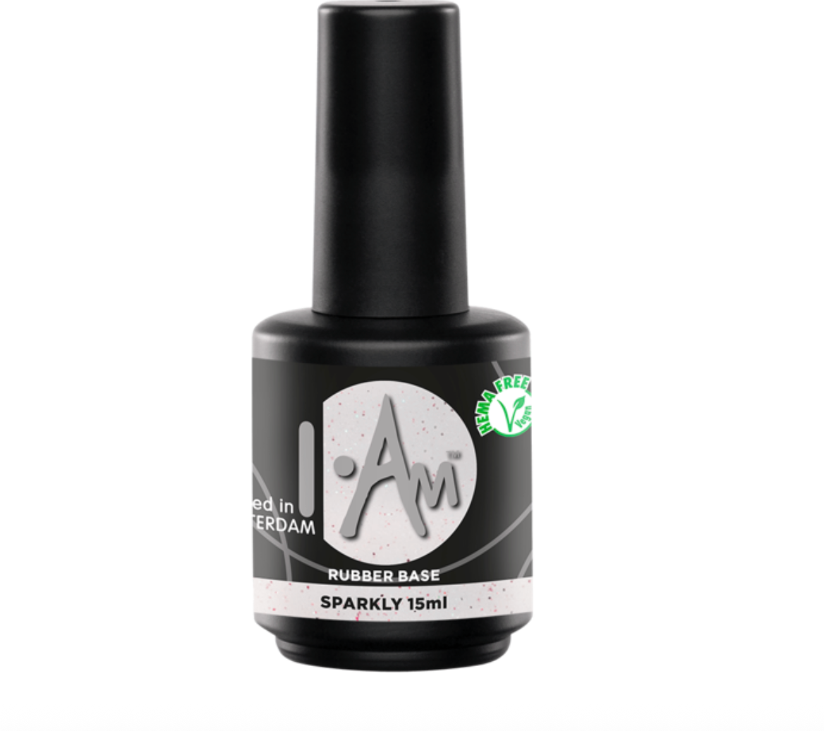 I.Am Rubber Base Sparkly 15ml – HEMA & TPO vrije shimmer rubber base