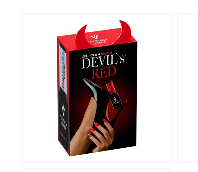 Victoria Vynn Salon Gel Polish 466 Devil’s Red met Top Oh! My Gloss set