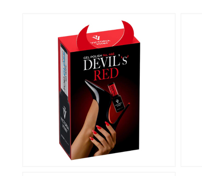 Victoria Vynn Salon Gel Polish 466 Devil’s Red met Top Oh! My Gloss set