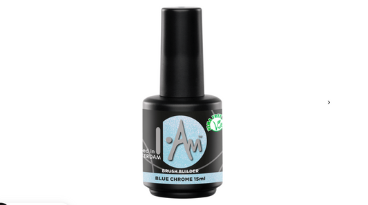 I.Am Brush Builder Blue Chrome (15ml) flesje – HEMA & TPO vrije buildergel