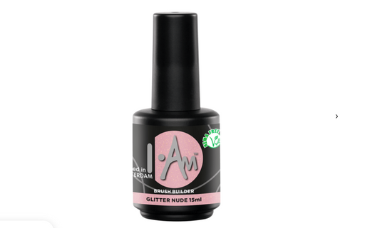 I.Am Brush Builder Glitter Nude (15ml) flesje – HEMA & TPO vrije buildergel