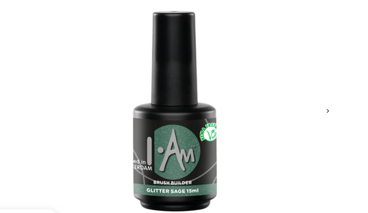 I.Am Brush Builder Glitter Sage (15ml) flesje – HEMA & TPO vrije buildergel