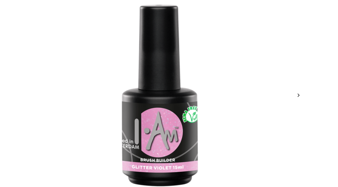 I.Am Brush Builder Glitter Violet (15ml) flesje – HEMA & TPO vrije buildergel
