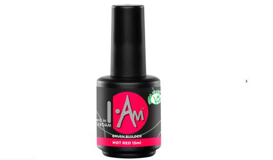 I.Am Brush Builder Hot Red (15ml) flesje – HEMA & TPO vrije buildergel