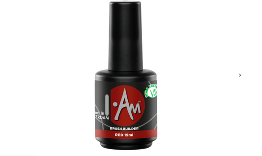 I.Am Brush Builder Red (15ml) flesje – HEMA & TPO vrije buildergel