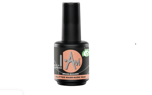 BIAB Glitter Warm Nude (15ml) flesje – HEMA & TPO vrije buildergel