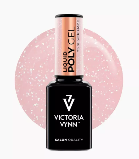 Victoria Vynn Liquid PolyGel Silver Haze 15 ml shimmer builder gel