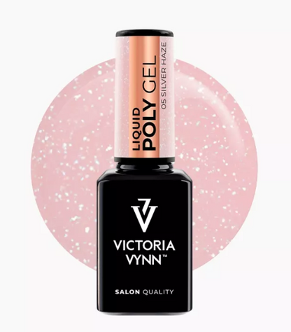 Victoria Vynn Liquid PolyGel Silver Haze 15 ml shimmer builder gel