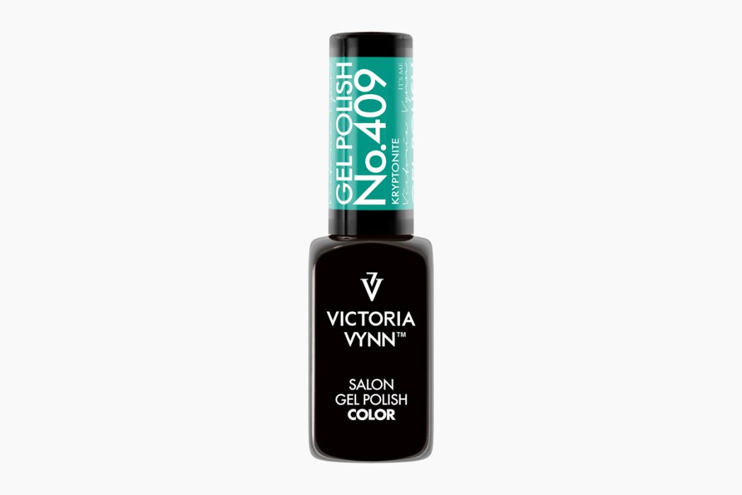 Flesje Victoria Vynn Gel Polish 409 – diepgroene smaragd tint met glanzende finish uit de Luna Glass collectie.

