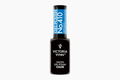 Flesje Victoria Vynn Gel Polish 410 Deep Space – diep blauw met kristalachtige glans uit Luna Glass collectie.