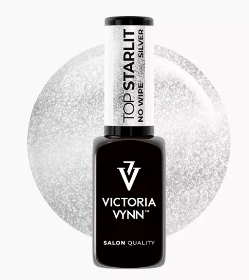 Victoria Vynn Starlit Silver No Wipe Top Gel met zilveren glitter